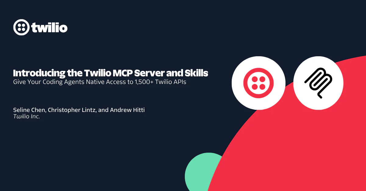 Twilio MCP Server and Skills info with agents' names and Twilio APIs details